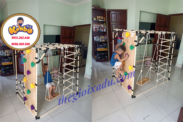 Bộ xà đu leo núi đa năng cho bé 