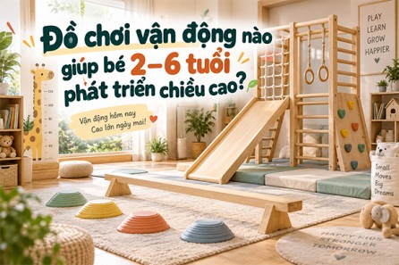 Đồ chơi vận động nào giúp tăng chiều cao tốt nhất cho bé 2-6 tuổi?