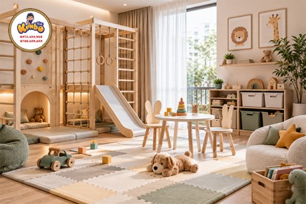 Thiết kế góc vận động cho bé tại nhà